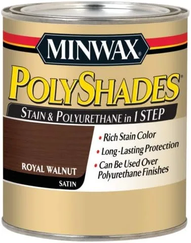 Miniatura 23 de Minwax PolyShades Tinte de Madera + Acabado de Poliuretano – Cuarto, Roble Misión, Brillo Mission Oak