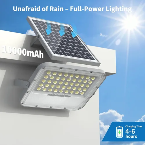 Miniatura 2 de Luces solares de 100W al aire libre 10000LM LED Luz automática con batería de 10000mAh, luz de seguridad de inundación solar alimentada por energía