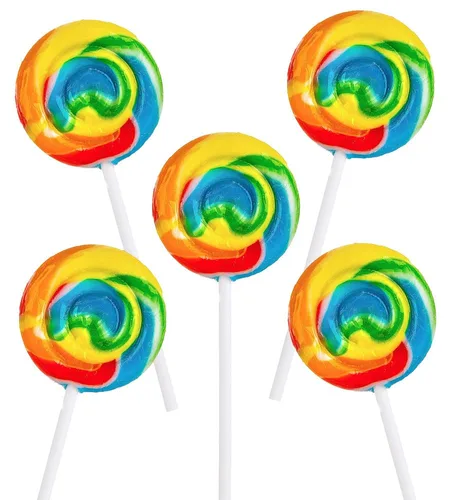 Miniatura 2 de Paletas Rainbow Swirl – 40 unidades con sabor a fruta mixta envueltas individualmente – Imagine Splash Candy Buffet & Goody Bag Treats