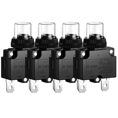 Miniatura 9 de Interruptores de circuito de 3 amperios, protector de interruptor de sobrecarga térmica serie 88 Restablecimiento manual del botón con terminales