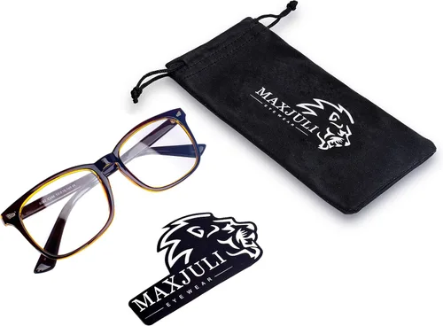 Miniatura 5 de MAXJULI - Lentes de bloqueo de luz azul, para lectura en computadora/juegos/TV/teléfonos para mujeres y hombres (marrón)