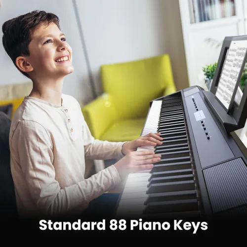 Miniatura 2 de Piano digital, piano de martillo con peso de 88 teclas, piano de teclado eléctrico portátil para principiantes/adultos con pedal de sostenimiento