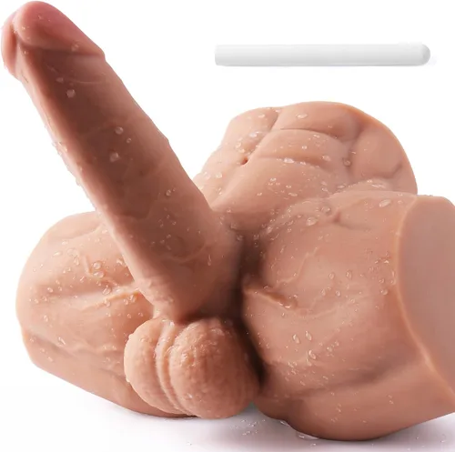 Muñecas sexuales masculinas de 10.8 libras con consolador flexible grande y grueso, masturbador realista de torso muscular 3D con consolador enorme