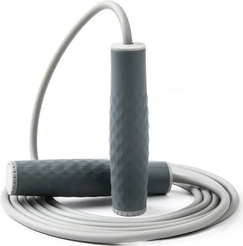 Cuerda de saltar con peso de 1LB - Cuerda de saltar profesional con longitud ajustable y empuñaduras de silicona cómodas, cuerdas de saltar pesadas