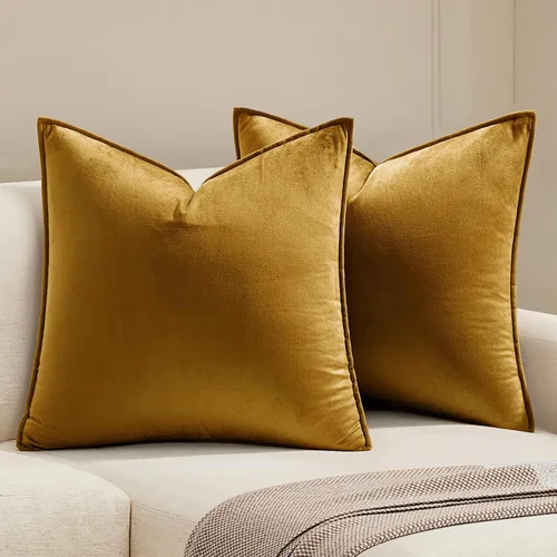 Miniatura 8 de MIULEE Paquete de 2 fundas decorativas de cojines de poliéster suave, fundas de almohada cuadradas cómodas y suaves para sofá, sillón, dormitorio