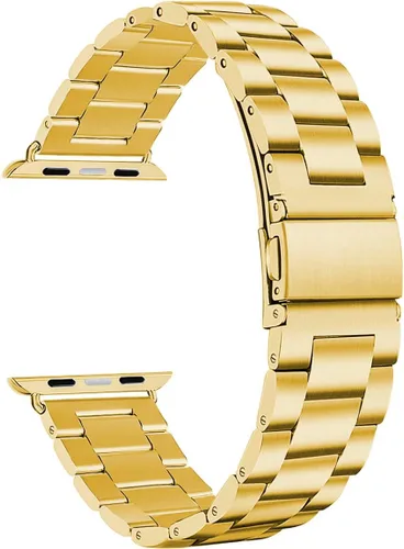 Miniatura 2 de Supoix - 1.654''/1.732'' XL correas grandes compatibles con Apple Watch Series, 4 1.732''/Series 3/2/1 1.654'', pulsera de acero inoxidable de Dorado