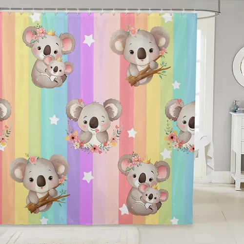 Miniatura 20 de Manfei Musical Shower Curtains Retro Musical Notes Print Bathroom Curtains for Kids Boys Girls Room Decor, Music Theme Waterproof Bath Curtains with