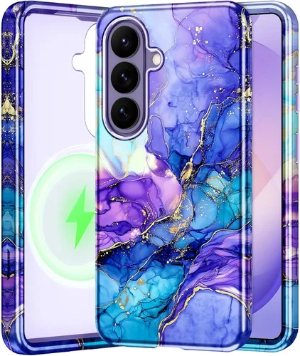 Miniatura 46 de Btscase para Samsung Galaxy S25, [Probado contra caídas de grado militar] Funda protectora de diseño de patrón de mármol, resistente, delgada