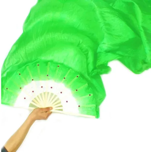 FZBNSRKO 1.8M 70.86 "Danza del Vientre de Seda de Bambú Abanicos Largos Ventiladores Velos Fiesta Rendimiento de la Mañana Abanicos Largos