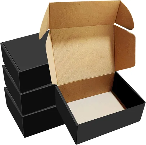Miniatura 10 de BoShahai Paquete de 30 cajas de envío negras de 9x6x4 pulgadas, cajas de correo corrugadas, cajas de embalaje para productos, caja de cartón