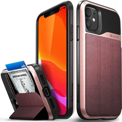 Miniatura 17 de VENA vCommute - Funda tipo cartera compatible con Apple iPhone 12 Pro Max (6.7 pulgadas) (protección contra caídas de grado militar), funda de cuero