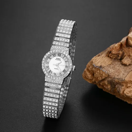 Miniatura 4 de Avaner Reloj de pulsera analógico de cuarzo con diamantes de imitación para hombre con correa de acero inoxidable para disfraz de Halloween