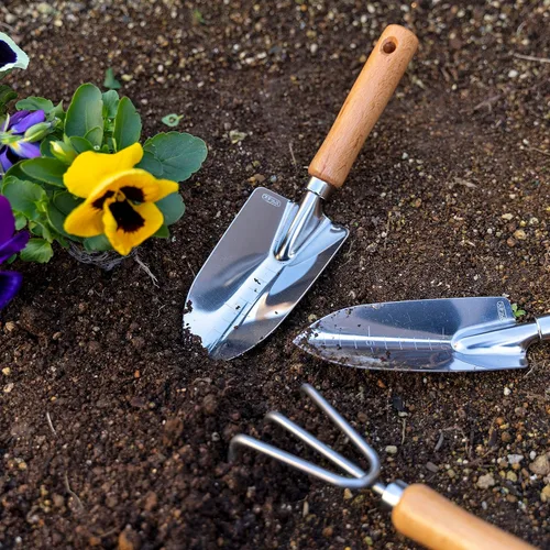 Miniatura 3 de Garden Helper Herramienta de jardín cultivador de mano 3 garras para plantar, rastrillo de mano de jardín de acero inoxidable japonés, mango