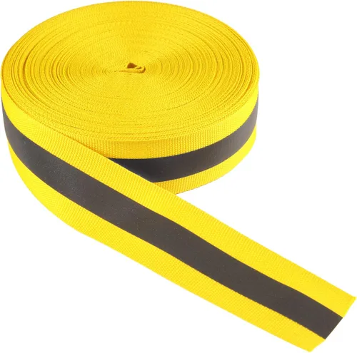 Miniatura 21 de LLPT Cinta reflectante para coser, alta visibilidad, de 1 pulgada x 50 pies, nailon plateado florescente de seguridad para advertencia, adorno
