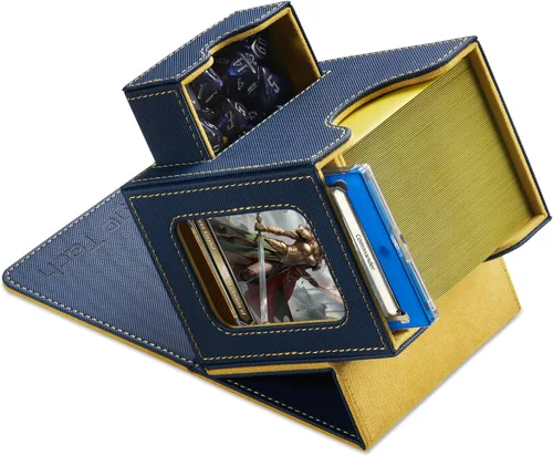 Miniatura 14 de Mage Tech Caja de cartas para MTG Commander, diseño patentado, pantalla Commander, se adapta a 100 tarjetas de doble manga, ladrillo de tarjetas