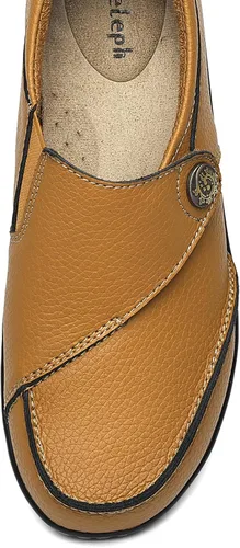 Miniatura 9 de Geoeleph Mocasines casuales para mujer, cómodos y cómodos para caminar, mocasines de cuero para conducir