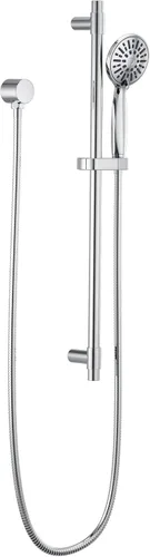 Grifo Delta Barra Deslizante Ducha de Mano con Manguera, Cabezal de Ducha de Mano Cromado, Ducha de Mano con Barra Deslizante, Ducha de Mano,