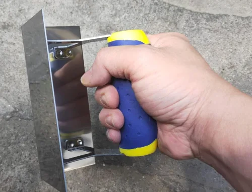 Miniatura 4 de Herramienta de esquina para paneles de yeso, cortador de hormigón, paleta de esquina interior de 6 x 2.5 pulgadas, herramienta profesional de acero