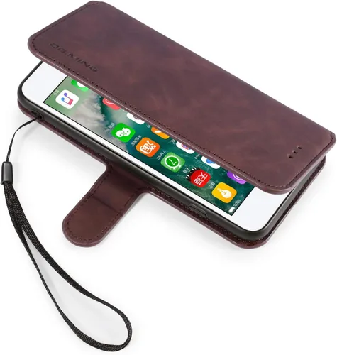 Miniatura 6 de UEEBAI Funda de cuero PU para iPhone 6 6S, Vintage Retro Premium Wallet Flip Cover TPU Inner Shell [ranuras para tarjetas] [Cierre magnético]