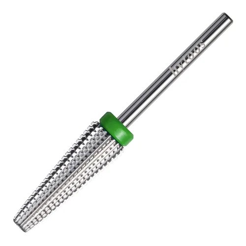 Miniatura 23 de 24mm Super Largo 5 en 1 Brocas de taladro para uñas, Broca cónica cruzada de carburo, Brocas de taladro de rotación bidireccional de 3/32