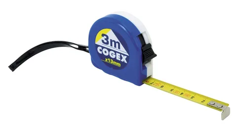 Cogex Cinta métrica 46124-caja bi-material con cerradura - 0.512 in x 9.8 ft