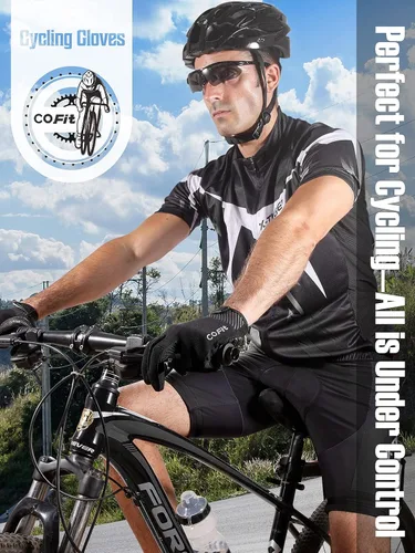 Miniatura 6 de COFIT Guantes de ciclismo antideslizantes para hombres y mujeres, guantes transpirables para pantalla táctil, guantes de bicicleta de montaña