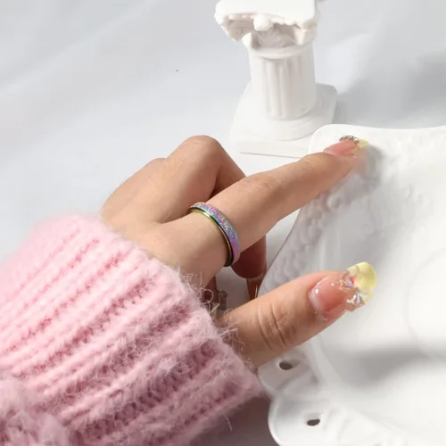 Miniatura 2 de Anillo giratorio para la ansiedad: anillo antiestrés para mujeres, regalo antiansiedad para adolescentes y niños (talla 6-10)