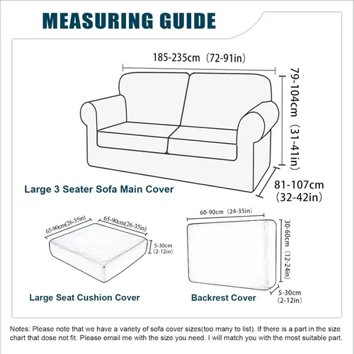 Miniatura 60 de Funda para Sofá de Terciopelo, Fundas Elásticas para Sofá para Funda Principal Separada/Respaldos y Cojines de Asiento, Funda para Sofá, para Fundas