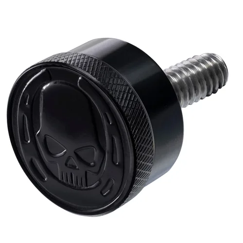 Miniatura 16 de Fenrir Kit de base de tornillo de asiento de liberación rápida personalizada de acero inoxidable 304 acabado negro para Harley Davidson 1997-ahora
