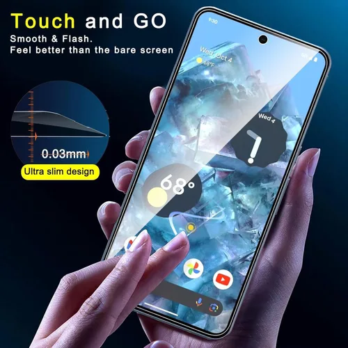 Miniatura 6 de Ferilinso Paquete de 3 Protectores de Pantalla de Privacidad para Google Pixel 8 Pro con Paquete de 3 Protectores de Lente de Cámara de Vidrio Pixel