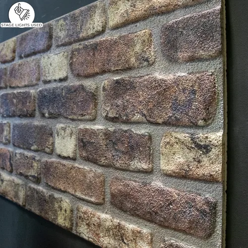 Miniatura 8 de Dundee Deco Paneles de pared 3D de imitación de ladrillo - Revestimiento, paneles de pared de aspecto de piedra gris y marrón, revestimiento