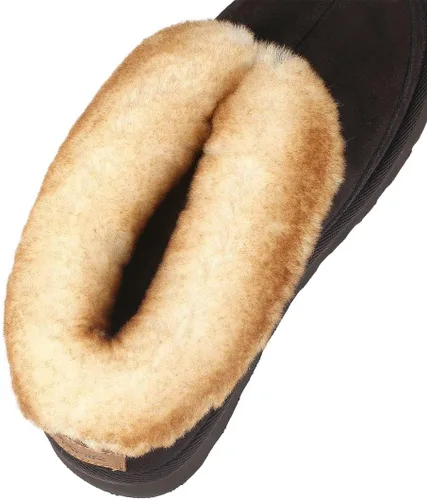Miniatura 9 de Pantuflas de oveja para hombre, botines de tobillo para interiores y exteriores con espuma viscoelástica
