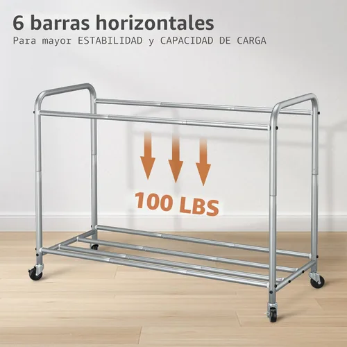 Miniatura 3 de Organizador de lavandería Maniac de 4 secciones, 4 bolsas, cesta de lavandería con ruedas giratorias y bolsas extraíbles Gris