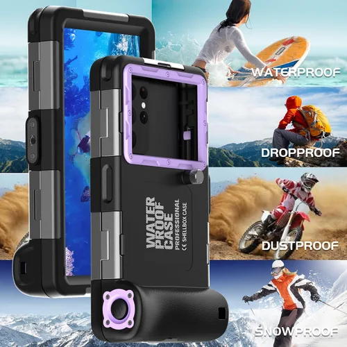 Miniatura 4 de Funda impermeable para teléfono Samsung Galaxy A14 5G, protector de pantalla con correa, protector de cuerpo completo, resistente a prueba de golpes