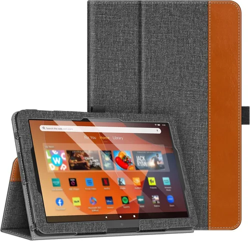 Miniatura 18 de Fintie - Funda tipo libro para tableta Amazon Fire HD 10 y Fire HD 10 Plus (solo compatible con versión de 11ª generación 2021), Funda de pie