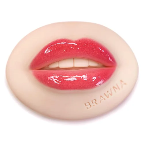 Miniatura 10 de BRAWNA 3D Lip PMU Practice Skin - 10 formas de labios - Piel de práctica de tatuaje de labios - Suministros PMU