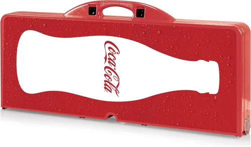 Miniatura 4 de Picnic TIME Coca-Cola - Mesa de picnic plegable con asientos, juego de mesa y banco de aluminio plegable con agujero para paraguas, mesa portátil