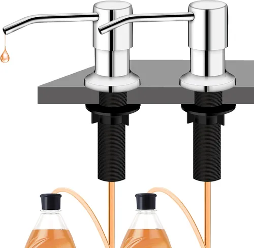 Miniatura 9 de Dispensador de jabón para fregadero, dispensador de jabón para fregadero Kichen, kit de tubo de extensión de 47 pulgadas, bomba dispensadora