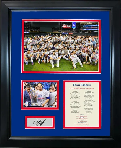 Marco de Texas Rangers 2023 Campeones de la Serie Mundial Corey Seager MVP Facsímil grabado con láser Signature Auto 11 x 14 pulgadas Baseball Photo