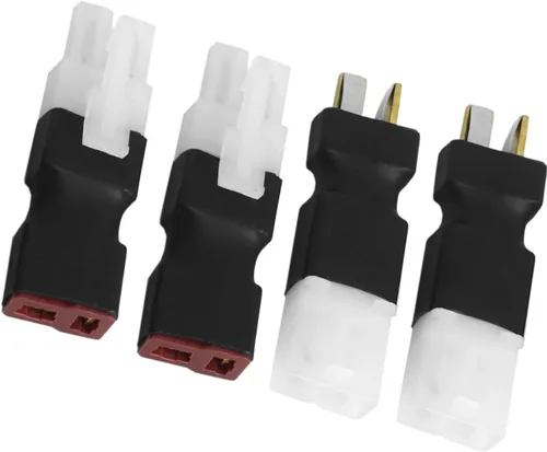ShareGoo - 2 pares de adaptadores compatibles con Big Tamiya Style a T Plug hembra macho adaptador para RC FPV Drone Car Truck Lipo NiMH cargador de