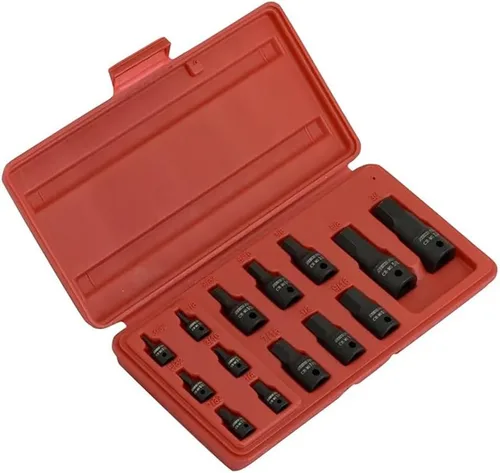 Miniatura 2 de NEIKO 01142B Juego de cubos de broca Allen 14 piezas SAE de 3/32” a 3/4" Disco de 1/4", 3/8” y 1/2" Grado de impacto Cr-Mo