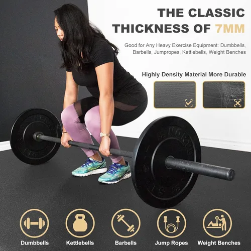 Miniatura 5 de GXMMAT Extra Large Exercise Mat 16'x6'/12'x6'/10'x6'/8'x6'(7mm), Extra Wide Workout Mats for Home Gym Flooring, Non-Slip Thick Durable Cardio Mat