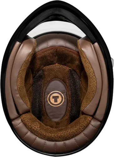 Miniatura 5 de Casco Torc T-9 Retro de Cara Completa Deep Stage Escenario profundo negro brillante