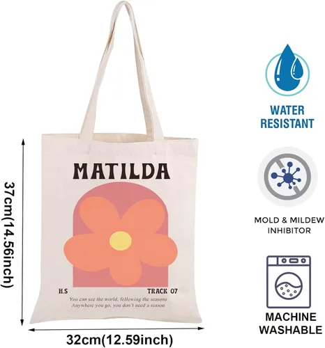 Miniatura 3 de BLUPARK Bolsa de lona inspirada en el cantante – Bolsa de lona para amantes de la música con idea de canción de cantante y diseño inspirado