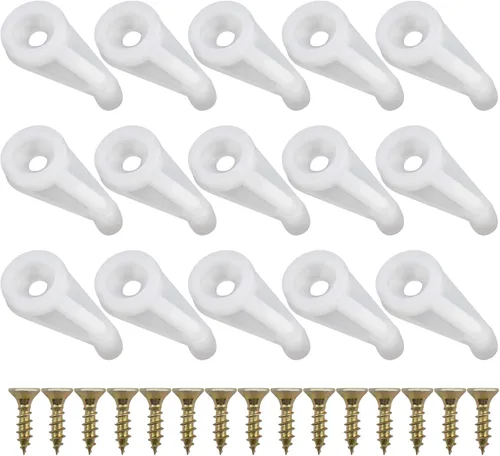 Miniatura 13 de Morobor Kit de 50 clips de retención de vidrio, clips de retención de panel de vidrio de 0.157 pulgadas, clips de retención de plástico para puerta