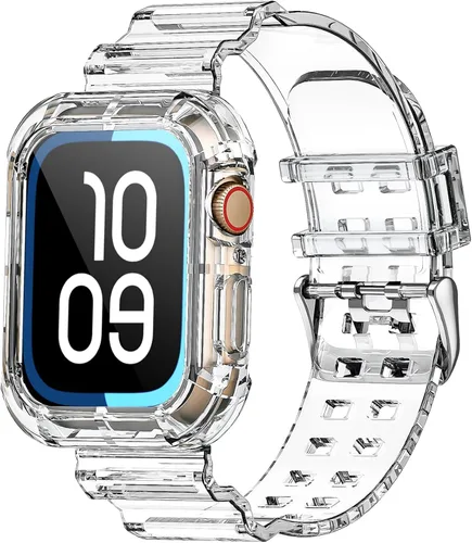 Miniatura 10 de NotoCity - Bandas transparentes para Apple Watch de 38 mm, 40 mm, 41 mm con estuche protector resistente transparente, compatible con Series 9, 8