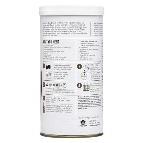 Miniatura 5 de ABC Crafted Series - Kit de fabricación de cerveza Ingredientes para elaborar cerveza para elaboración casera Produce 6 galones de cerveza