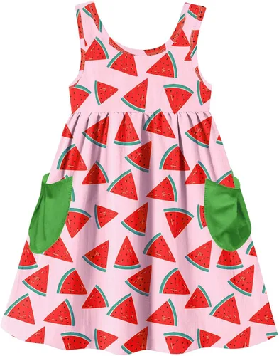 Miniatura 24 de Vieille Vestido sin mangas para niñas pequeñas, lindo vestido de verano con bolsillo, 2-7 años