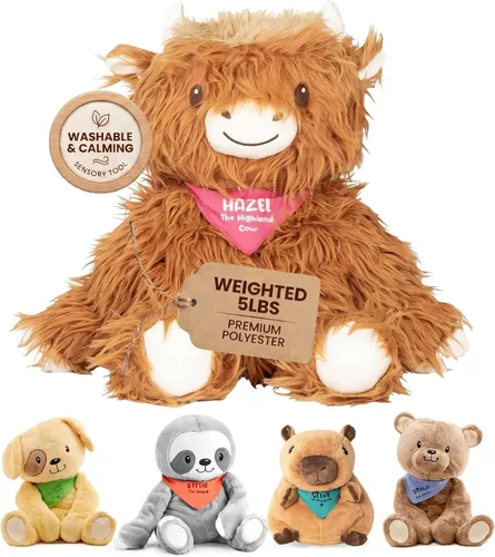 Miniatura 20 de Lilly's Love Animal de Peluche con Peso, 5 lb Peluche Sensorial para Niños y Adultos Lavable a Máquina con Interior Extraíble Animal
