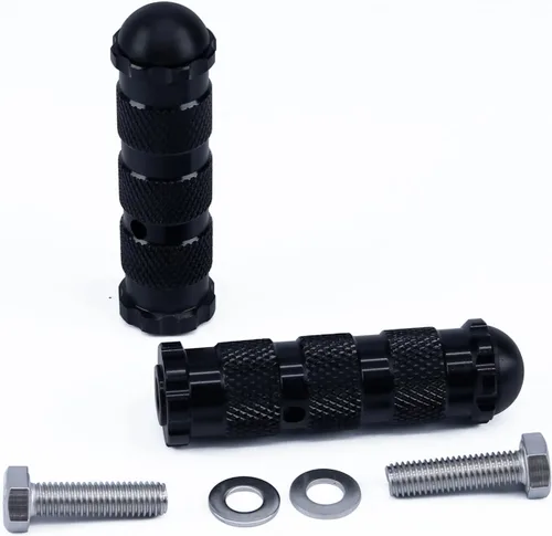 Miniatura 2 de PROCNC Pedales universales antideslizantes de 8 mm para motocicleta con pernos de instalación para Aprilla Honda Kawasaki Ducati Suzuki Yamaha Negro